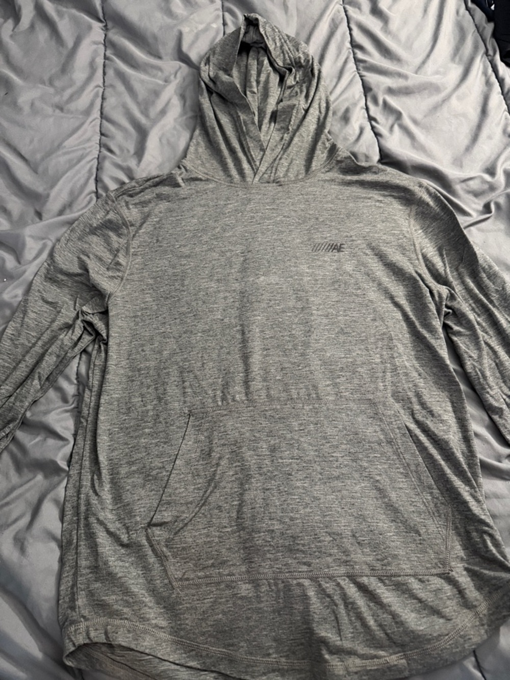 American Eagle Outfitters Heather Gray Lightweight Hooded Pullover